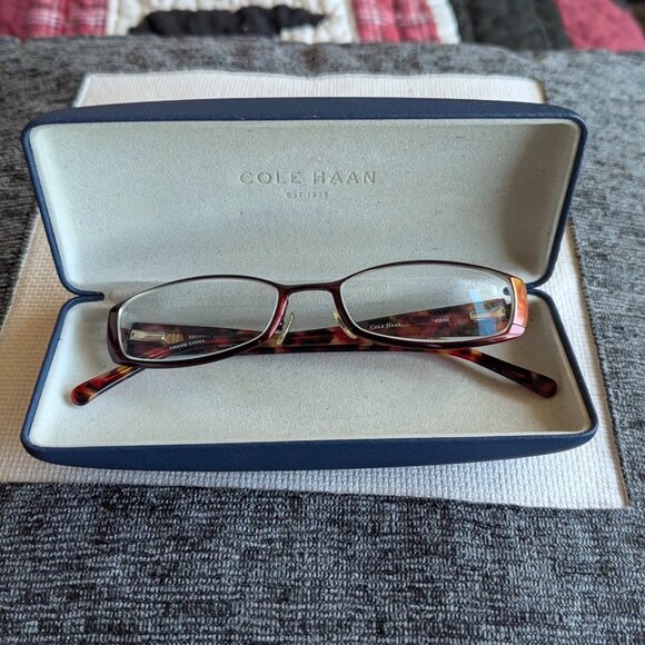 Cole Haan Eyeglasses Frames CH 969 Burgundy 53-17-140 FRAMES - Picture 1 of 11
